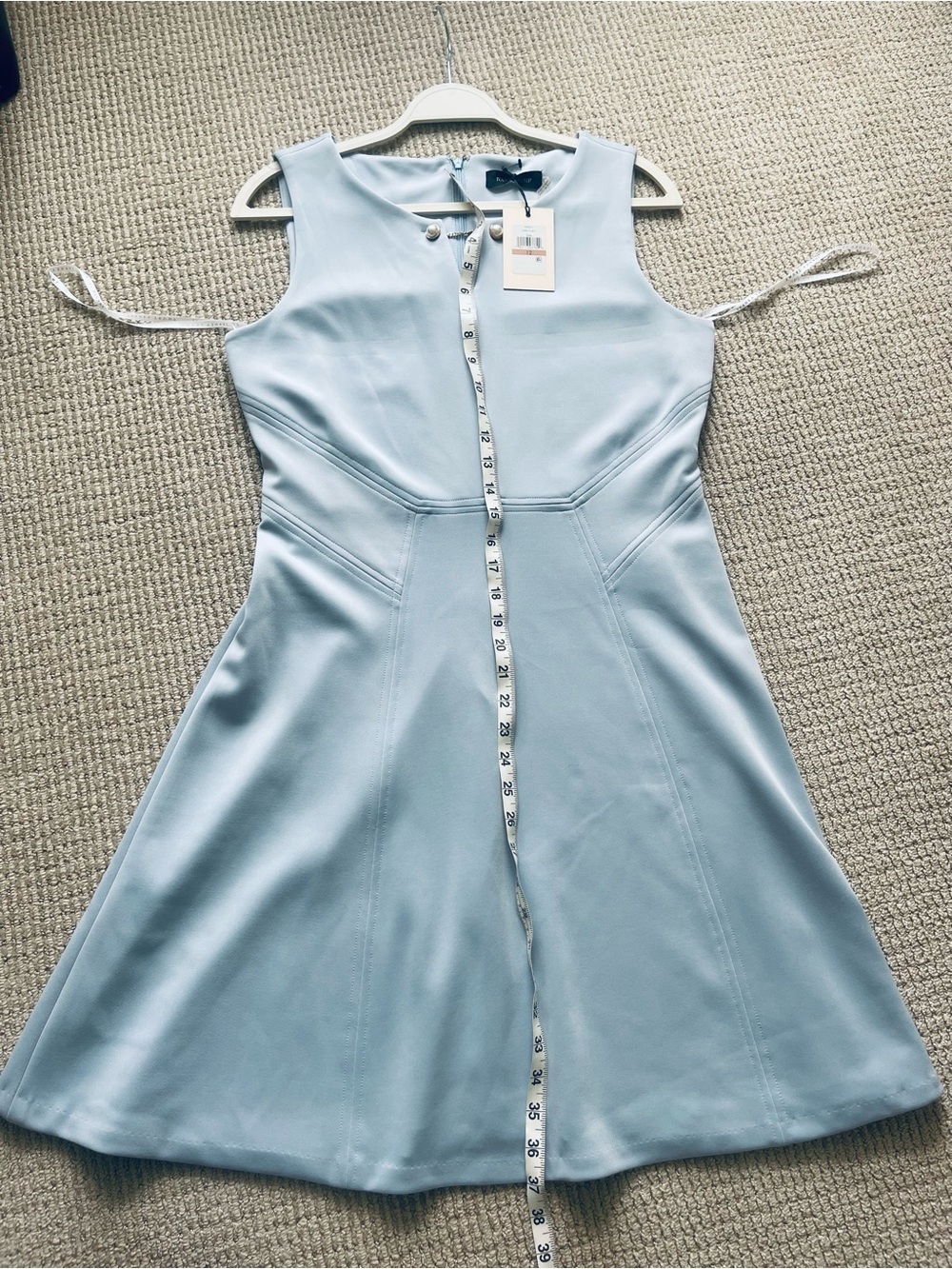 Ivanka Trump Light Blue Sleeveless A-Line Midi Dress - Picture 5 of 6